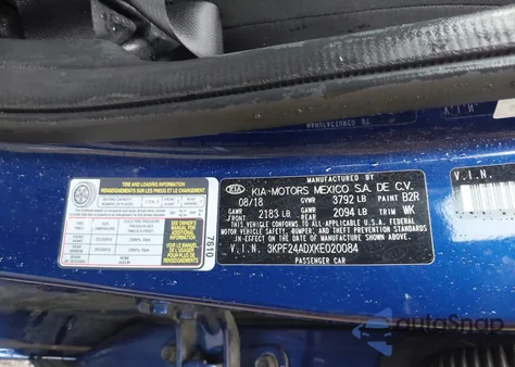 2019 Kia Forte Lxs from USA, damaged, VIN 3KPF24ADXKE020084